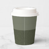 Moss Green Textured Custom Paper Cup Papieren Bekers (Rechts)
