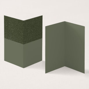 Moss Green Textured Folded Visitekaartje (Aangepas