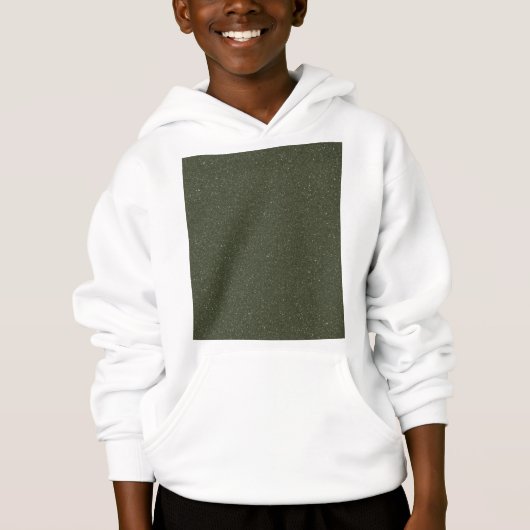 Moss Green Textured Kids Pullover Sweat - shirt à (Devant)