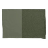 Moss Green Textured Split Kussensloop – Aanpassen (Voorkant)