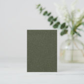 Moss Green Textured Visitekaartje (Staand voorkant)