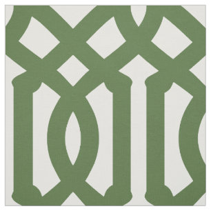 Moss Green Trellis op grote schaal Stof