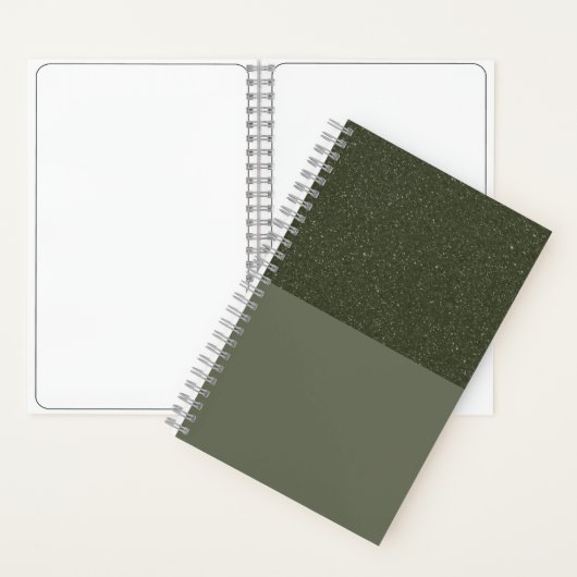 Moss Green Two-Tone Custom Sketchbook Notitieboek (Binnen)