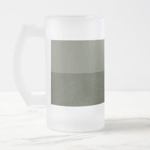 Moss Green Two-Tone Frosted Beer Mok – Aanpassen