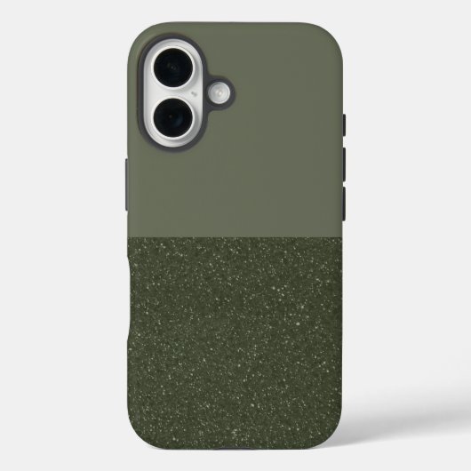 Moss Green Two-Tone iPhone 16 Hoesje – (Achterkant)