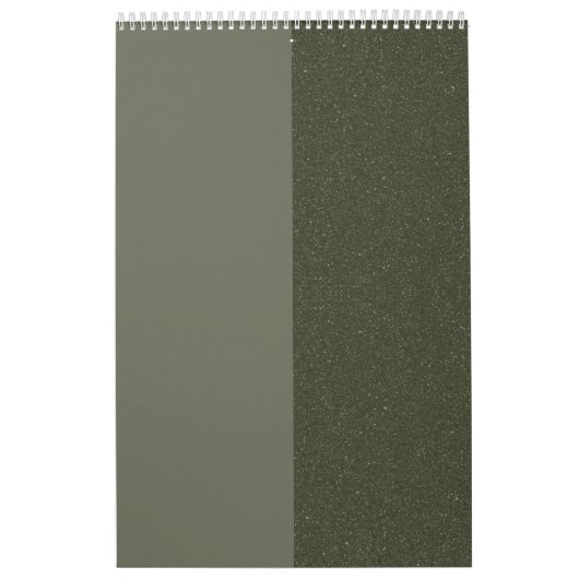 Moss Green Vertical Split Calendar – Aangepast Kalender (Hoes)