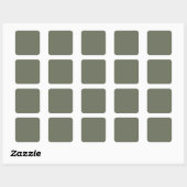 Moss Green Vierkante Aangepaste Sticker (Vel)