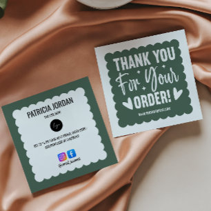 Moss Green Wave Order Bedankt LOGO Social Icon Vierkante Visitekaartje