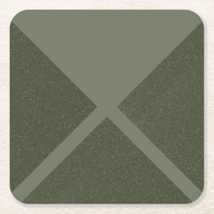 Moss Green X Pattern - Papier Onderzetter