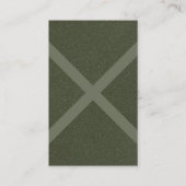 Moss Green X Pattern Visitekaartje – (Voorkant)