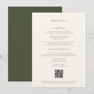 Moss Groene Bruiloft Details Kaart