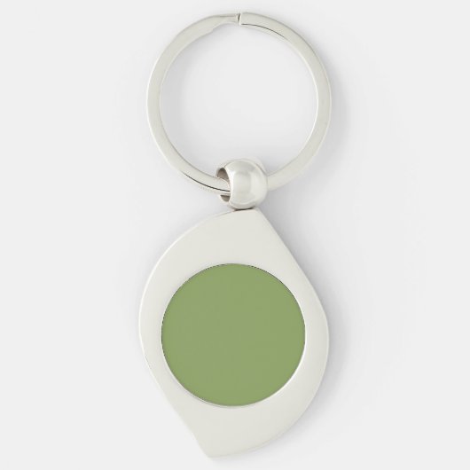 Moss Groene Kleur past dit aan Sleutelhanger (Voorkant)