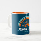 Moss Lake North Carolina Rainbow Tweekleurige Koffiemok (Voorkant links)