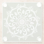 Moss Mandala Glazen Onderzetter (Achterkant)