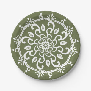 Moss Mandala Papieren Bordje