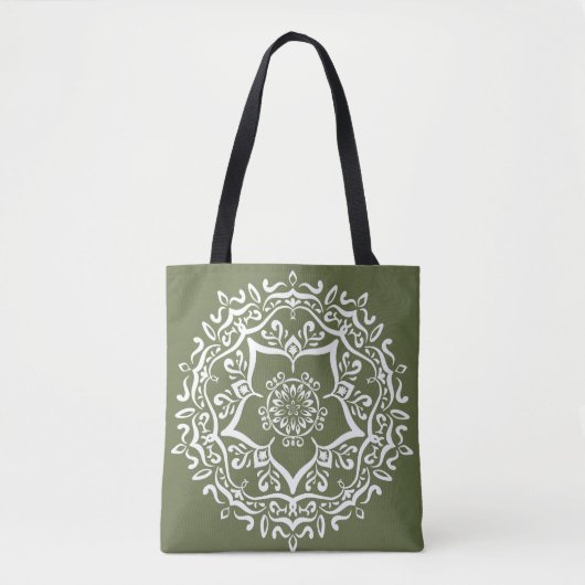 Moss Mandala Tote Bag (Voorkant)