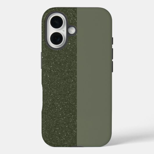 Moss Split iPhone 16 Hoesje – Matte & Speckled (Achterkant)
