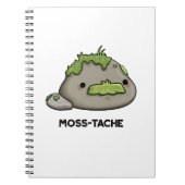 Moss-tache Funny Mustache Pun Notitieboek (Voorkant)