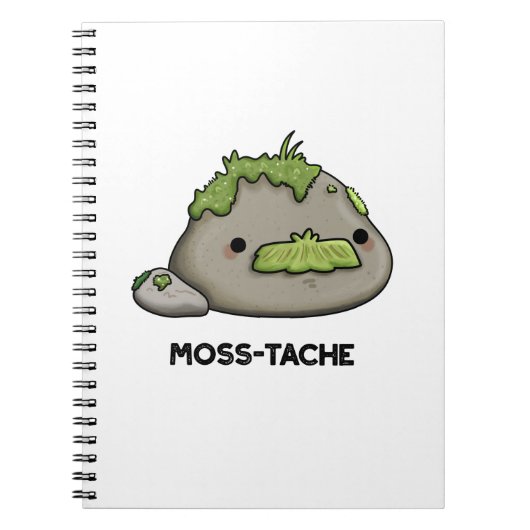 Moss-tache Grappige Snor Grap  Notitieboek (Voorkant)