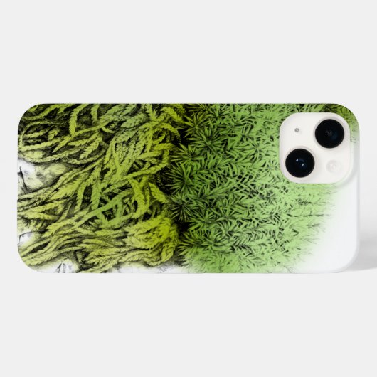 Moss-tekening met bedekking groene iphonecase Case-Mate iPhone case (Achterkant (horizontaal))