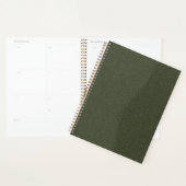 Moss texturé Vert personnalisé Planificateur hebdo (Devant avec enveloppe)
