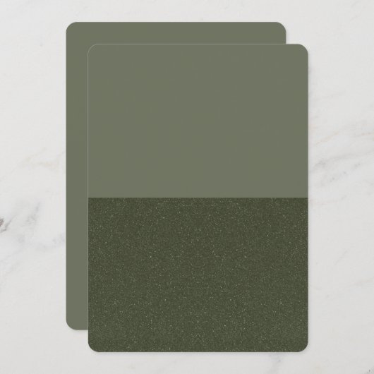 Moss Vert Deux Tons Enregistrer La Carte Date - Pe (Devant / Derrière)