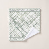 Moss vert sur blanc (Gant de toilette)