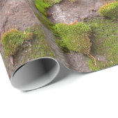 Moss wall green rock texture cadeaupapier (Rol Hoek)