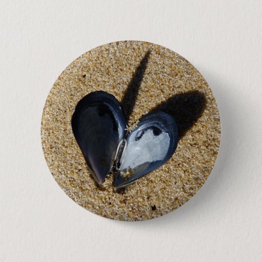 mosselhars ronde button 5,7 cm (Voorkant)