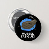 Mosselmoeheid Funny Animal Musea Pun Dark BG Ronde Button 5,7 Cm (Voorkant /achterkant)