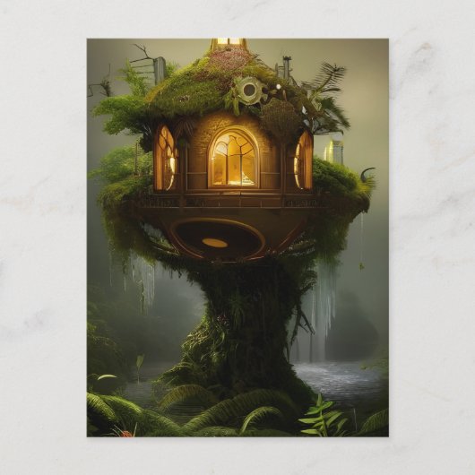 Mossy Fairy House Briefkaart (Voorkant)