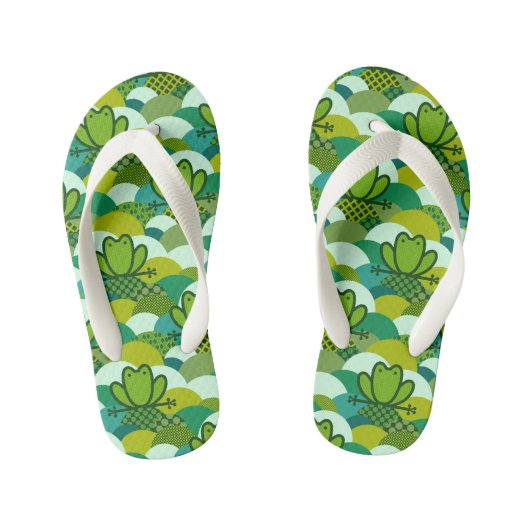 Mossy frog kinder teenslippers (Voetbed)