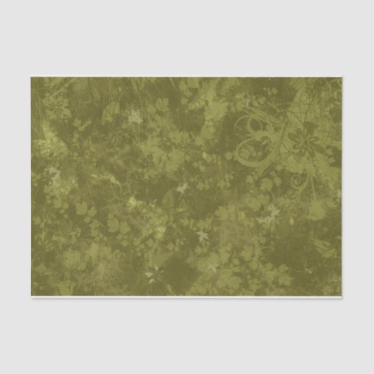 Mossy Green Foliage Tissue Paper Tissuepapier (Voorkant)