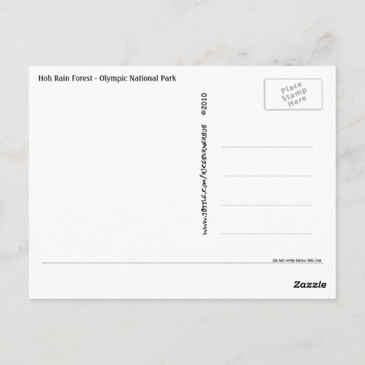 Mossy Phone Booth - Hoh Rain Forest Briefkaart (Achterkant)