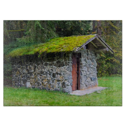 Mossy Well House snijplank (Voorkant)