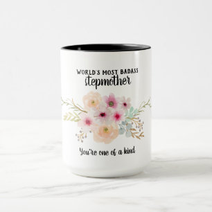 Most Badass Stiefmoeder - Unieke Bloemen Mok
