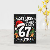 Most Likely To Ask Santa About 67 Funny Christmas Kaart (Gele Bloem)