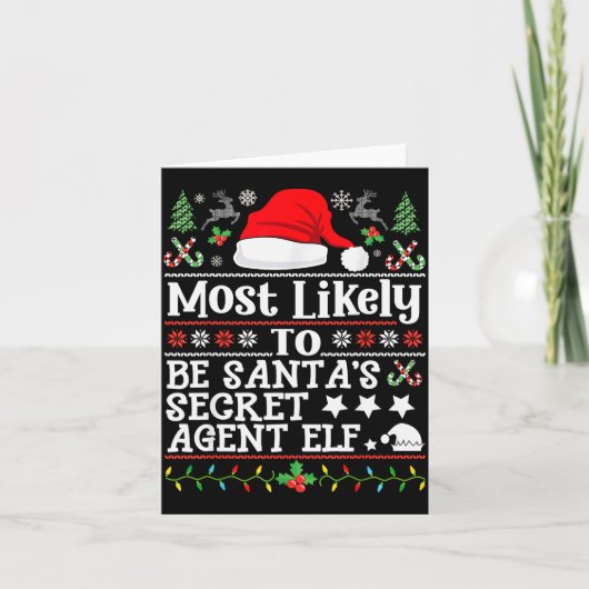Most Likely To Be Santa's Secret Agent Elf - Chris Kaart (Voorkant)