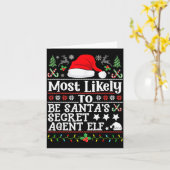 Most Likely To Be Santa's Secret Agent Elf - Chris Kaart (Gele Bloem)