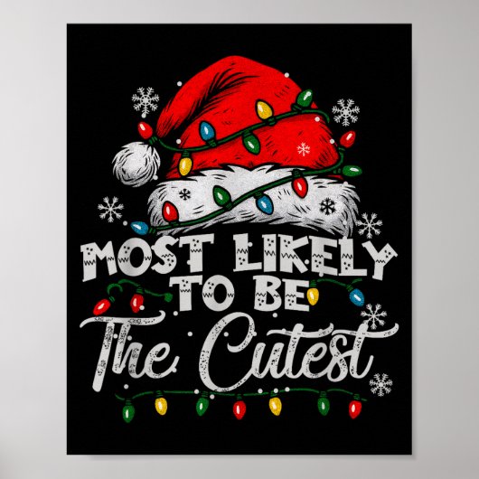 Most Likely To Be The Cutest Matching Family Chris Poster (Voorkant)