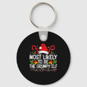 Most Likely To Be The Mpy Elf Funny Xmas Sleutelhanger (Voorkant)