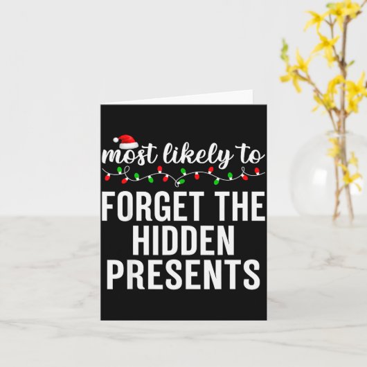 Most Likely To Christmas Matching Family Pajamas A Kaart (Gele Bloem)