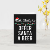 Most Likely To Christmas Shirt Matching Family Paj Kaart (Gele Bloem)