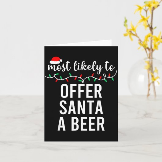 Most Likely To Christmas Shirt Matching Family Paj Kaart (Gele Bloem)