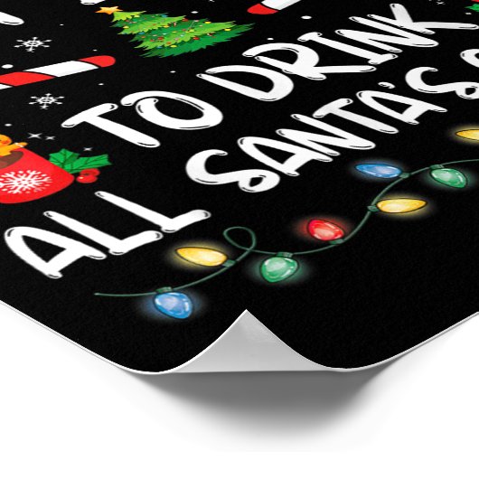 Most Likely To Drink All Santa's Coffee Christmas Poster (Hoek)