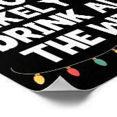 Most Likely To Drink All The Wine Christmas Funny  Poster (Hoek)