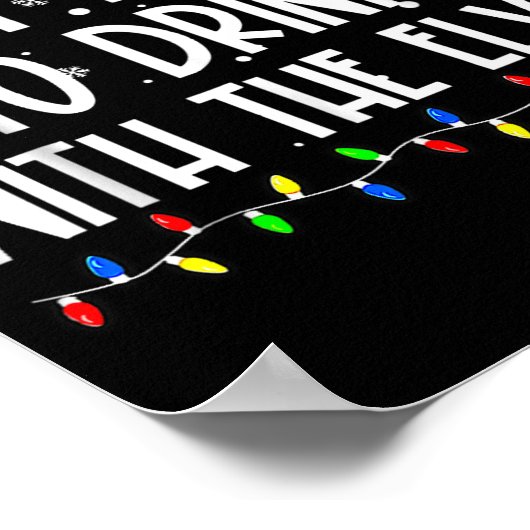 Most Likely To Drink With The Elves Elf Christmas  Poster (Hoek)