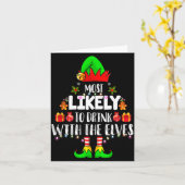 Most Likely To Drink With The Elves Matching Chris Kaart (Gele Bloem)