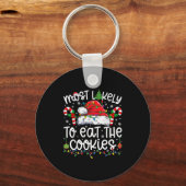 Most Likely To Eat All The Cookies Family Matching Sleutelhanger (Voorkant)