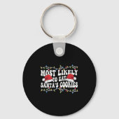 Most Likely To Eat Santa's Cookies Matching Family Sleutelhanger (Voorkant)